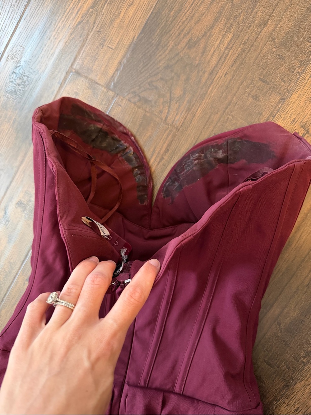 House of CB Burgundy Dress - Picture 7 of 8